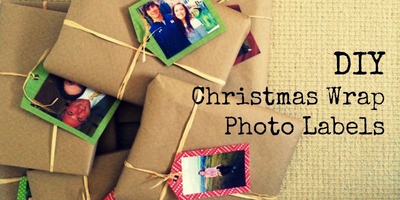 DIY Christmas Wrap Photo Labels