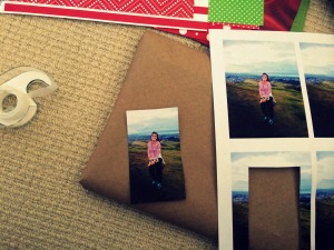 DIY Christmas Wrap Photo Labels Step 1