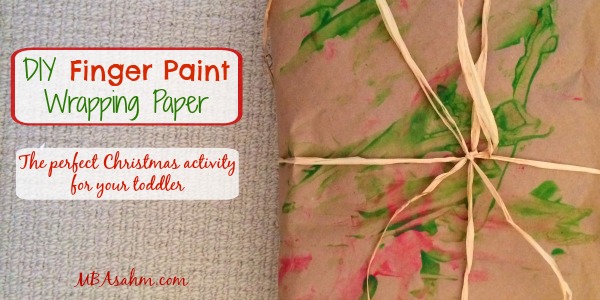 DIY Finger Paint Wrapping Paper