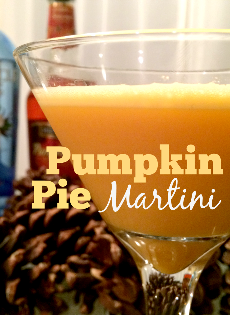 This pumpkin pie martini is a perfect fall cocktail and great for Halloween and Thanksgiving!  It's a strong martini, so be careful!  But enjoy. :) 