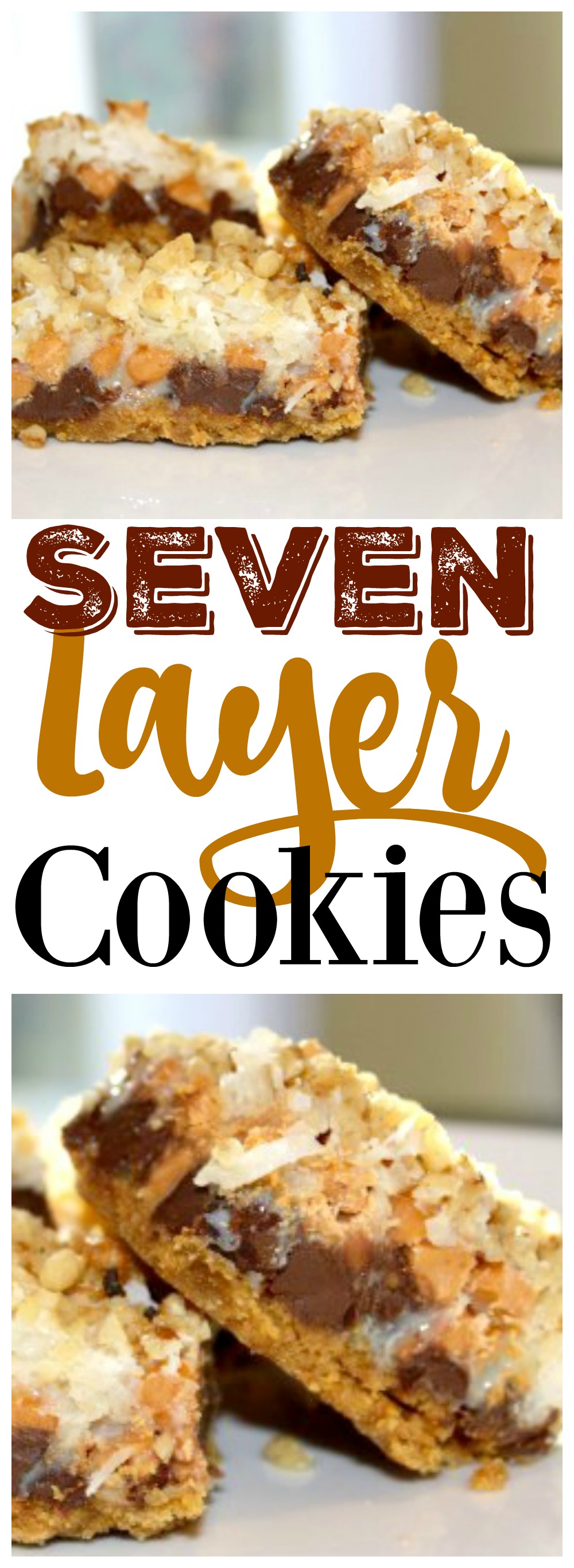 These seven layer cookies are my all-time favorite Christmas cookie recipe! Thy're so easy to make and a huge crowd pleaser. Enjoy!