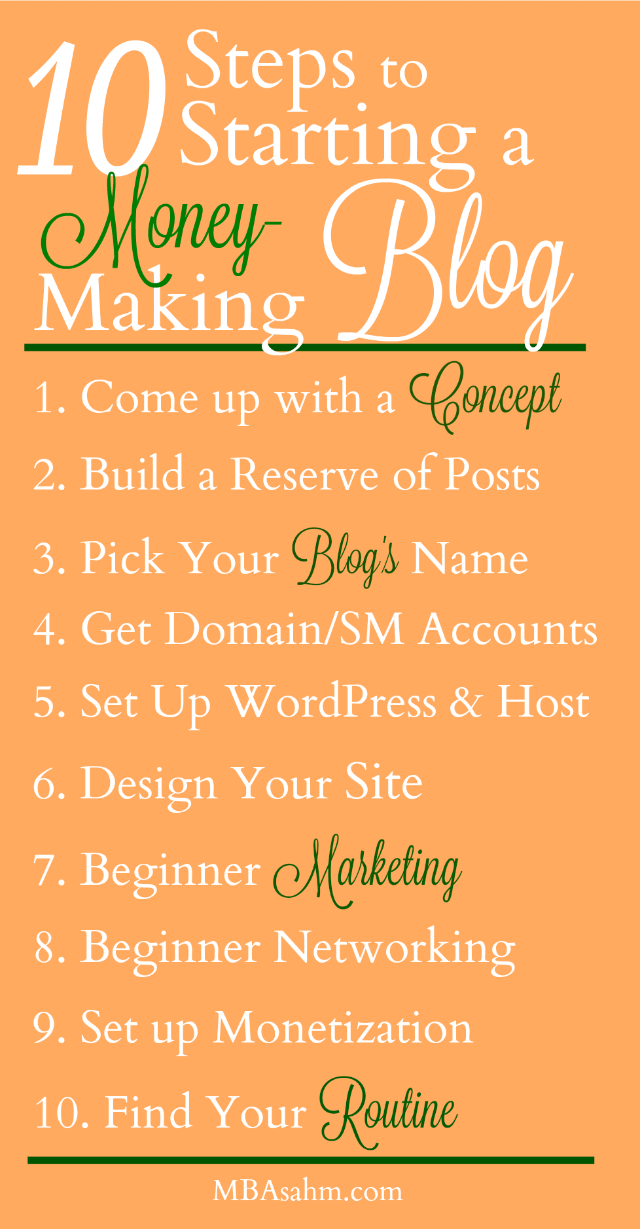 These 10 steps will help get your dream blog started so you can make money from home!