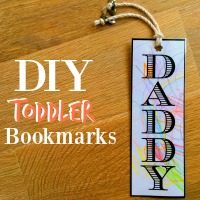 Making bookmarks with your toddler is such a fun and inexpensive activity! It's a great add-on to any gift!