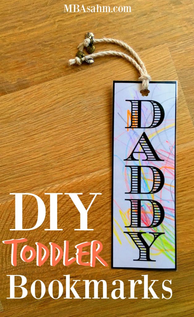 Making DIY bookmarks with your toddler is such a fun and inexpensive activity! It's a great add-on to any gift!