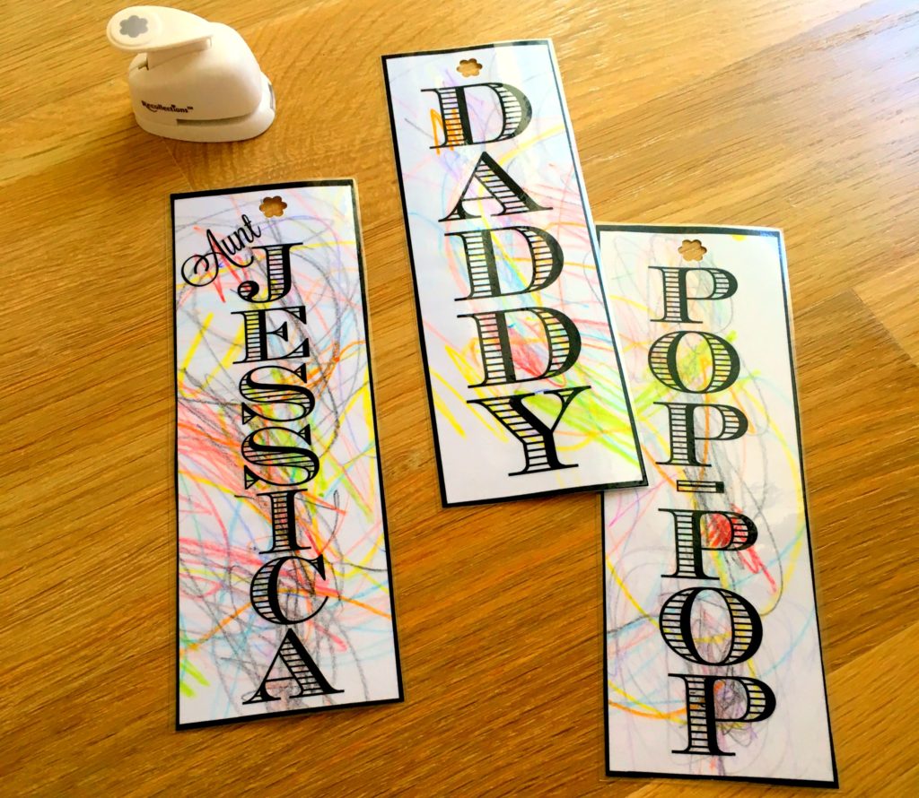 Making bookmarks with your toddler is such a fun and inexpensive activity! It's a great add-on to any gift!