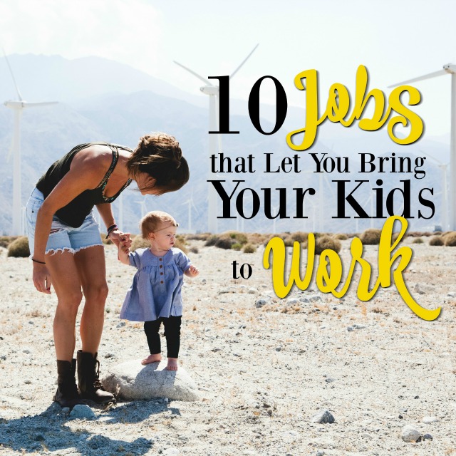 If you need a job that lets you take your kids to work with you, these may be the jobs for you! Part-time, full-time, or at home, there are more options than you think if you want to work and still be home with your baby or children.