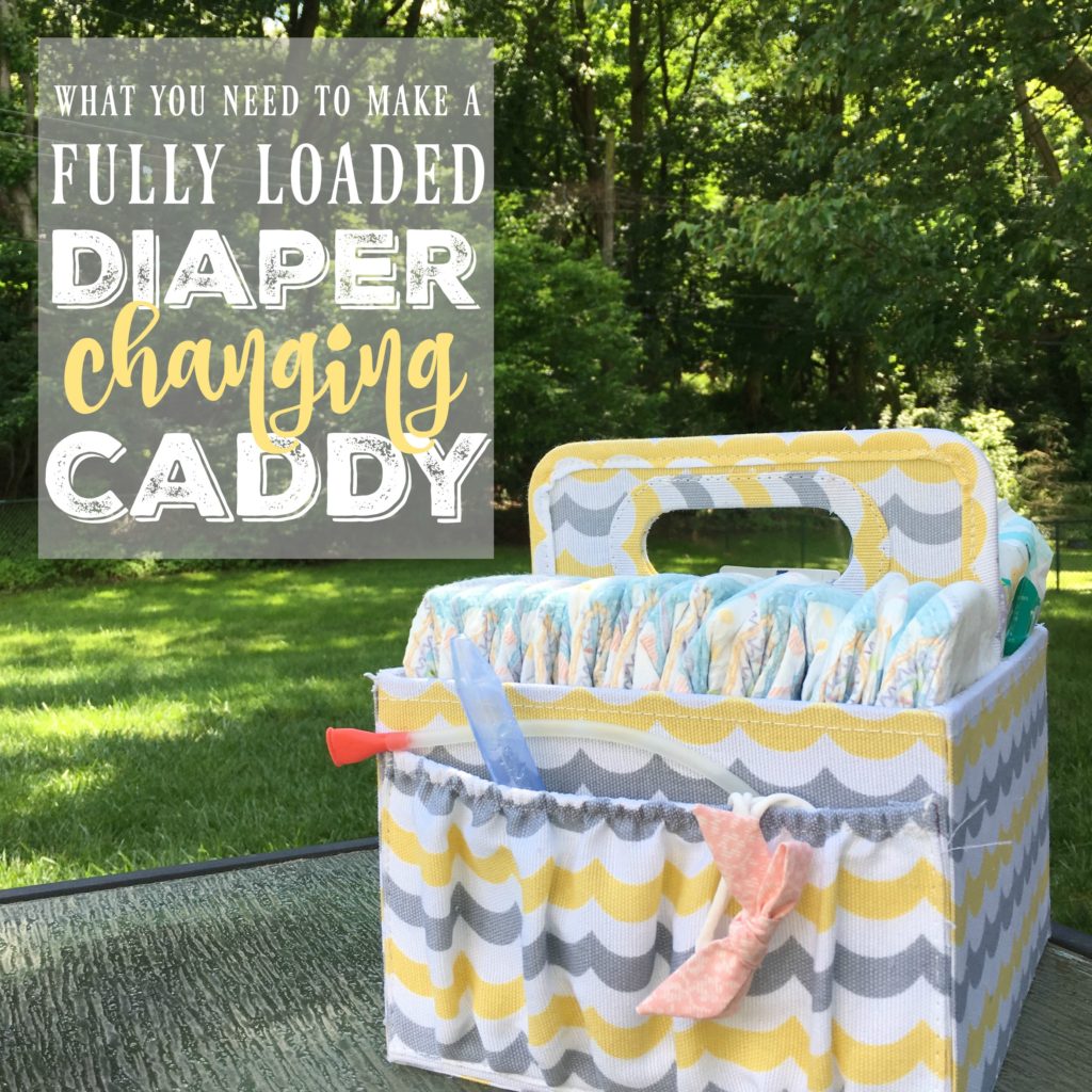 This diaper caddy gift idea is a really fun DIY baby shower gift or even just a great idea for your own child!