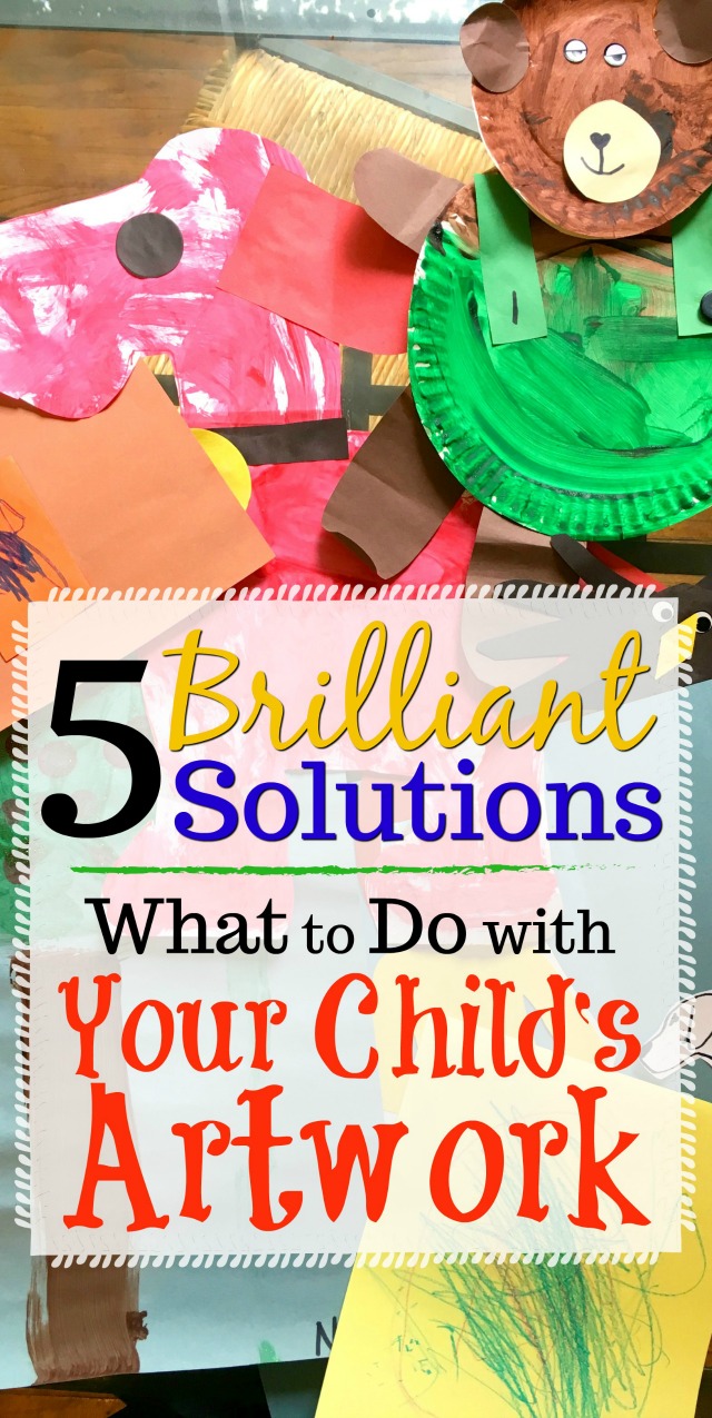 When I finally figured out what to do with my child's artwork, I was ecstatic! There are so many great ways to store and display it. Check out these ideas to see what will work for you!