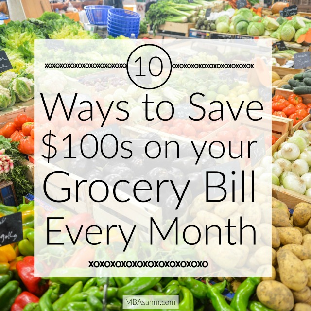 If you want to save money by cutting your grocery bill, give these tips a try!  I was able to cute my monthly food bill in half by implementing these steps!