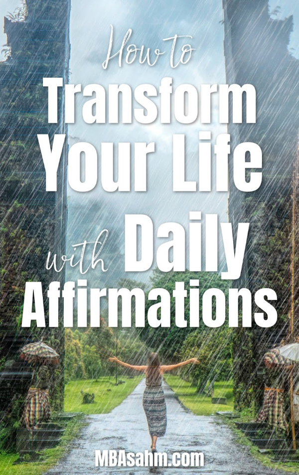 Using daily affirmations to transform your life is one of the easiest and most effective ways to change a bad day into a good one.  This form of daily inspiration is one of the best things you can do for yourself!