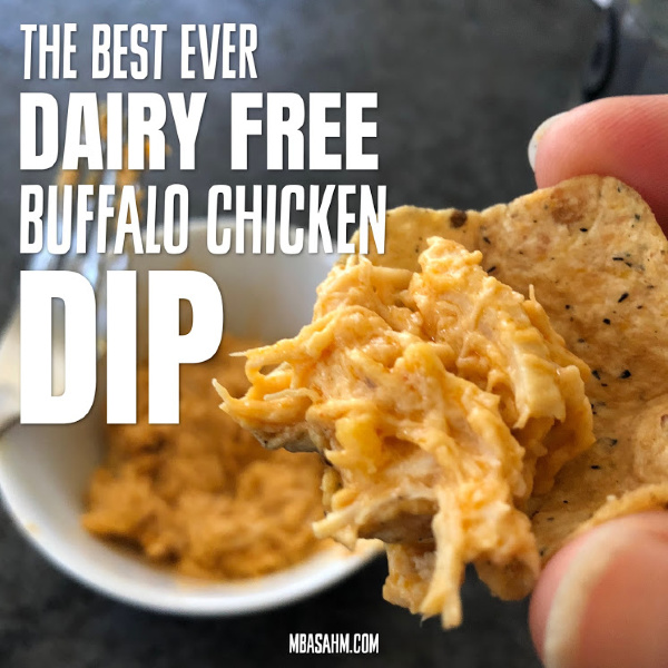 This is without a doubt the best dairy free buffalo chicken dip and it's perfect as a non-dairy game day appetizer!  