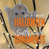 Halloween Salt Dough Ghost Ornament for Decoration